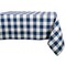 Contemporary Home Living Buffalo Check Square Cotton Tablecloth - Nautical Blue and Cream
